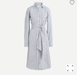 Jcrew classic fit cotton poplin shirt dress